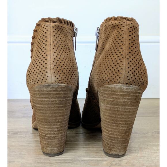 Vince Camuto Lamorna Suede Leather Bootie Sz 10 Brown Pointed Toe Cowgirl 4" - Picture 7 of 11